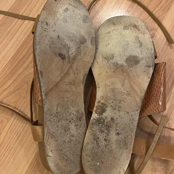 Vince Forster Leather & Watersnake Ankle-Wrap Sandals. Size 9. Dust bag incl. - Picture 8 of 11